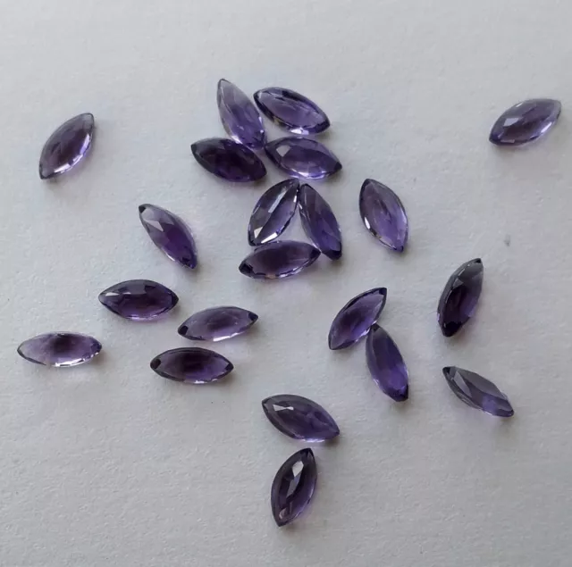 10 Pieces lot of  Amethyst Marquise Cut Faceted Natural Loose Gemstones 4mmx 2mm