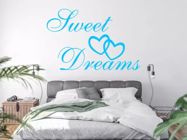 Sweet Dreams Wall Sticker Bedroom Quotes Love Removable Home Decals Vinyl DIY 3