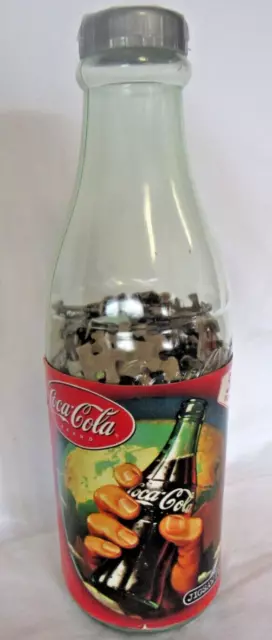Coca-Cola Jigsaw Puzzle 500 Pieces 19"Round 1990'S Bottle Bank Never Built Mint