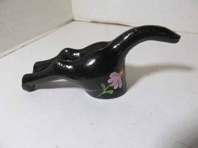Hand Painted Cast Iron Dog Butt Wall Mount Coat/Hat/Leash Single Hook
