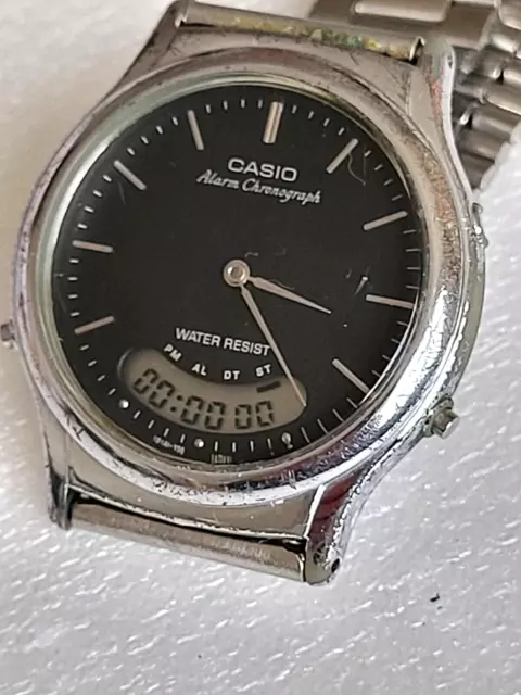 VINTAGE CASIO MEN S AQ 227 Quartz Retro Alarm Chrono Watch Ana Digi 25.00 PicClick UK