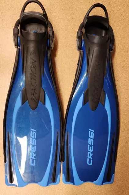 Cressi SpaceFrog Adjustable Scuba Dive Fins Size XL Blue