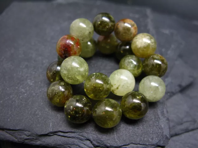 Vesuvianite Idocrase Genuine Bracelet ~ 7 Inches ~ 10mm Round Beads 3