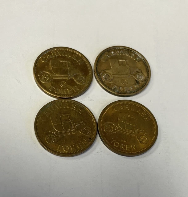 Lot Of 4 Car Wash Tokens