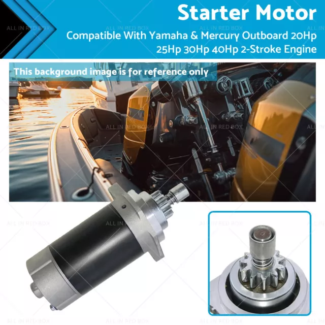 Starter Motor Suitable For Yamaha Mercury Outboard 20Hp 25Hp 30Hp 40Hp 2-Stroke