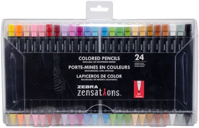 Lápices de colores Zebra Zensations 24/paquete surtido 08124