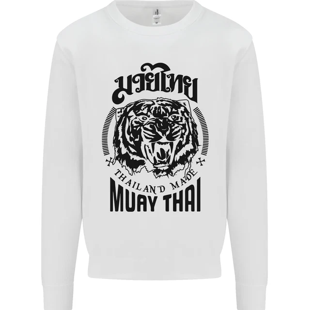 Muay Thai Fighter Warrior MMA Martial Arts Kids Sweatshirt Jumper