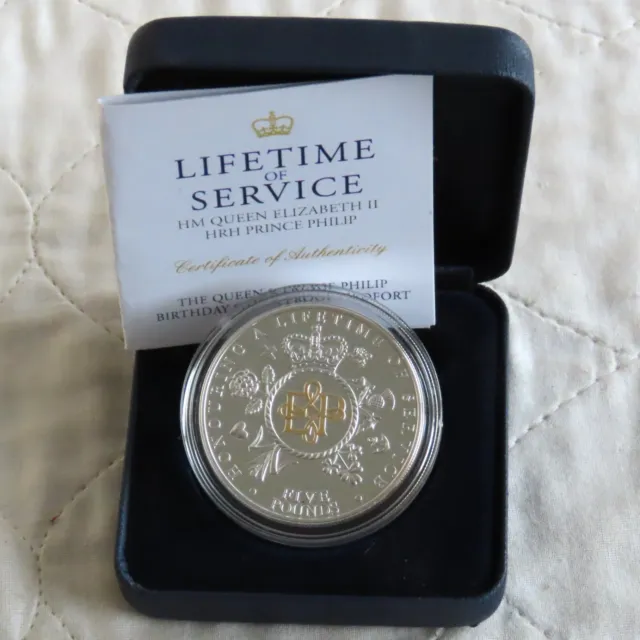 2011 TDC A LIFETIME OF SERVICE PIEDFORT SILVER PROOF £5 CROWN - boxed/coa