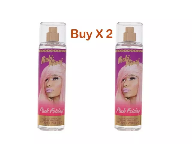 Nicki Minaj Pink Friday 2 X 236ml Body Mist New