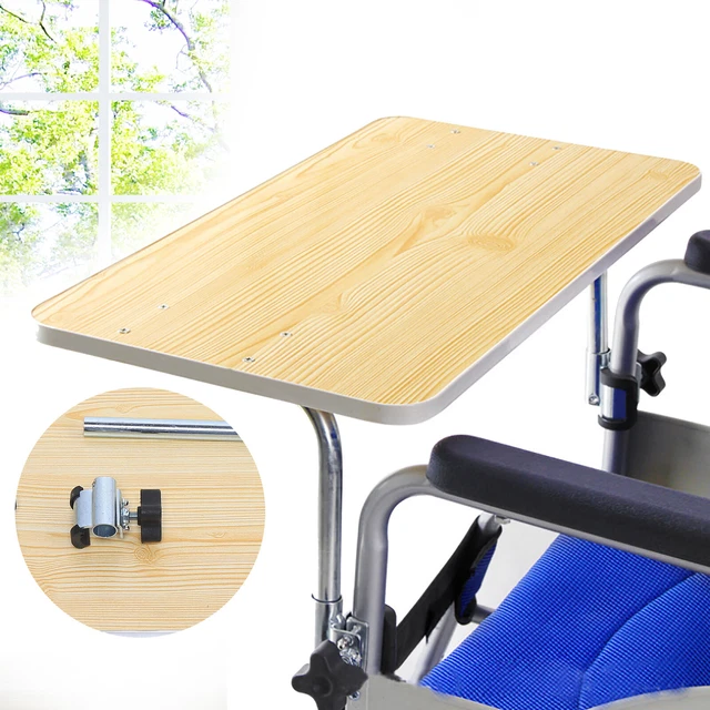 WOODEN WHEELCHAIR TABLE Tray Lap Table for Disabled Elderly Writing