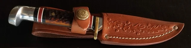 Western Cutlery sheath knife NO.628 3" blade Overall 6 3/8" Delrin handle
