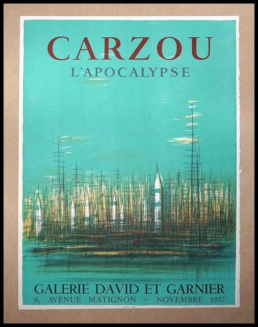 Lithographie D'art Jean Carzou 'Bretonne' - Mourlot Paris 1960 - Paysage Vintage