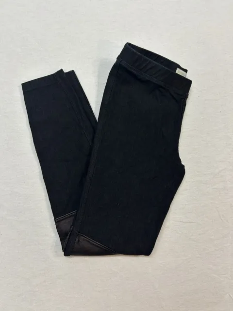 Girls Crewcuts by J.CREW Black Leggings Knee Patch Sz 12