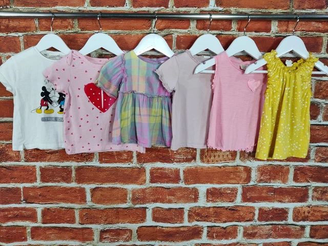 BUNDLE BAMBINA ETÀ 9-12 MESI NEXT ZARA ecc SET T-SHIRT MANICHE CORTE 80CM