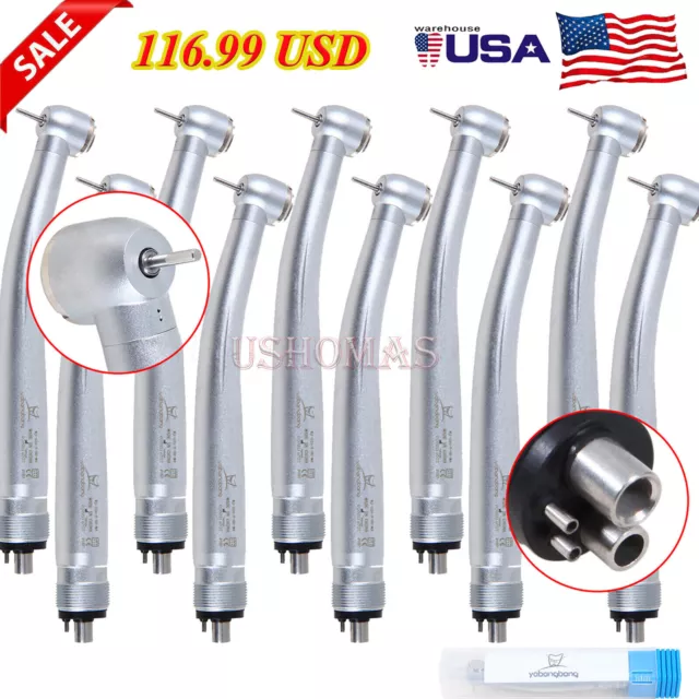 10* Yabangbang Dental High Speed Handpiece Push Turbine 4 Holes Fit NSK Pana Max