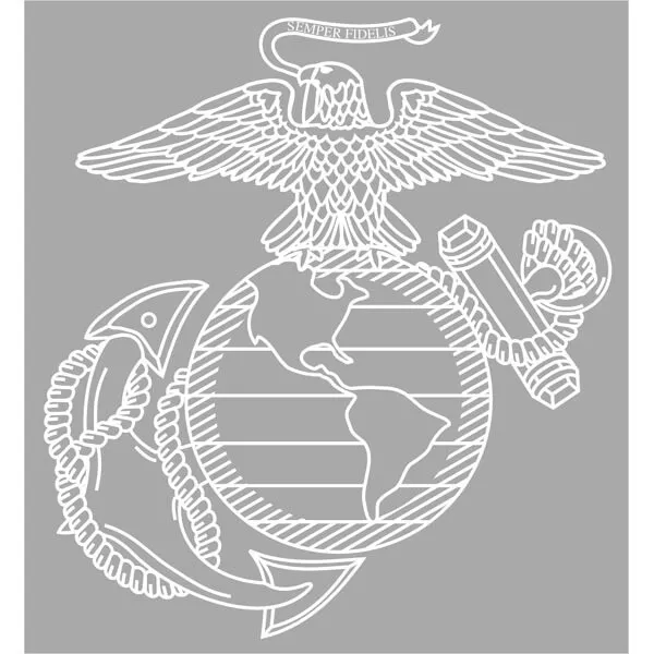 USMC Eagle Globe and Anchor (12 inch) Decal - Marine Corps EGA Vehicle Sticker