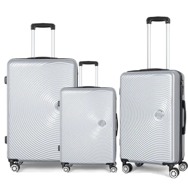 3 Piece Set Hardshell Luggage Carry On Spinner Suitcase Travel Trolley TSA Lock