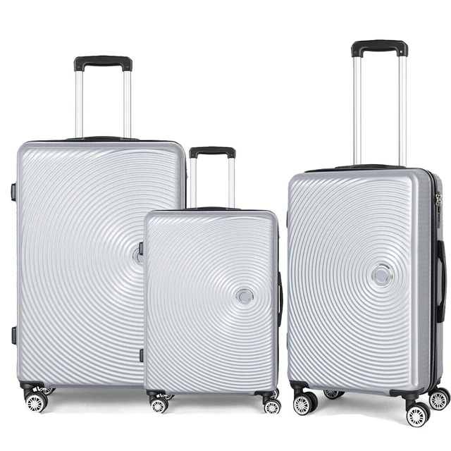 3 Piece Set Hardshell Luggage Carry On Spinner Suitcase Travel Trolley TSA Lock