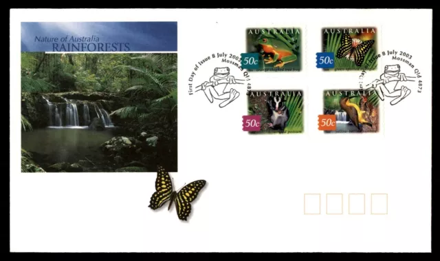 MayfairStamps Australia FDC 2003 Rainforests Wildlife Combo First Day Cover aaj_