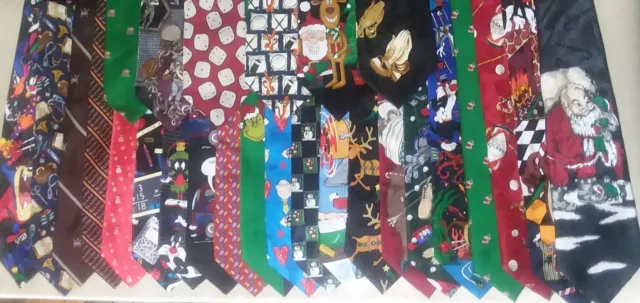 Lot of 27 Novelty Cartoon Neckties Ties - Looney Tunes, Disney, Tabasco, Grinch Lot of 27 Novelty Cartoon Neckties Ties - Looney Tunes, Disney, Tabasco, Grinch