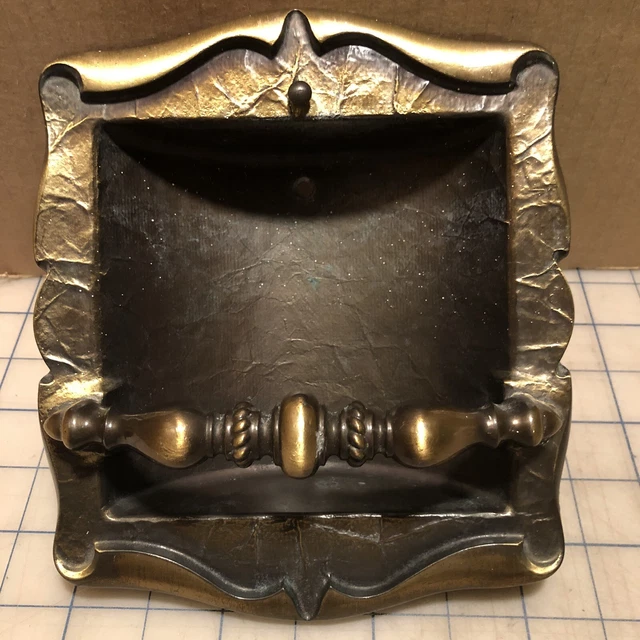 Vintage Amerock Carriage House Brass Soap Dish