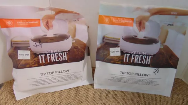 Prince Lionheart Wipes Warmer Tip Top Pillow 2 pack  LOT OF 2 PACKAGES