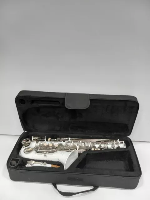 White Saxophone in Case