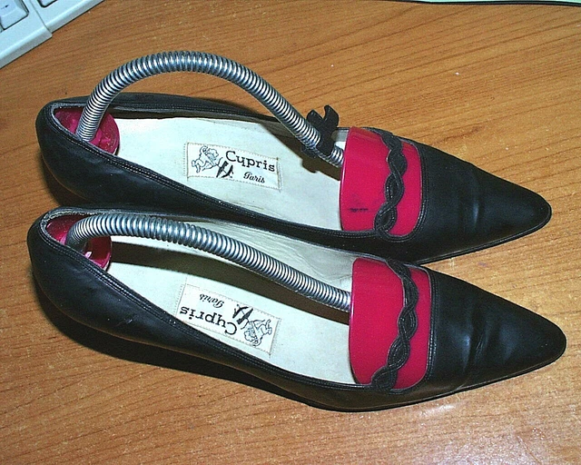 CHAUSSURES VINTAGE ANNEES 60 escarpins Cypris noir EUR 90 00 PicClick FR