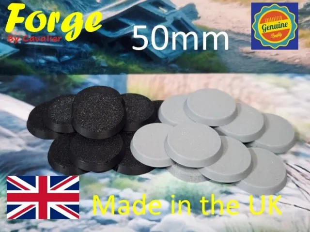 50mm Round Wargaming Bases Durable Plastic for War Gaming Tabletop Games