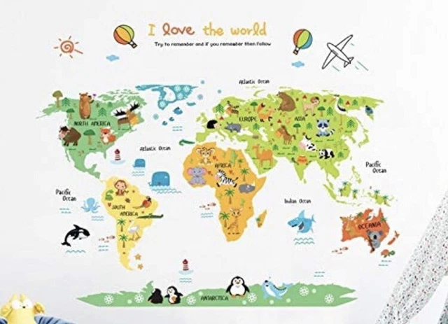 Adesivi Murali Educativi Per Bambini - Forme E Meteo Colorati, Rimovibili, In Vinile, 90x30cm