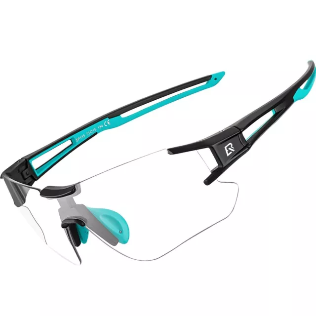 ROCKBROS Photochromic Brille Fahrradbrille Sonnenbrille UV400 Sportbrille Unisex