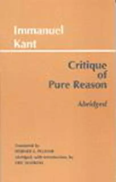 Critique of Pure Reason, Abridged by Immanuel Kant (English) Hardcover Book