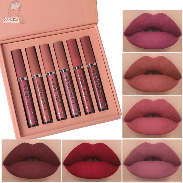 Palette De 6 Rouges à Lèvres Mat HANDAIYAN - Pack Pro, 3,6 G Par Tube, Teintes Assorties