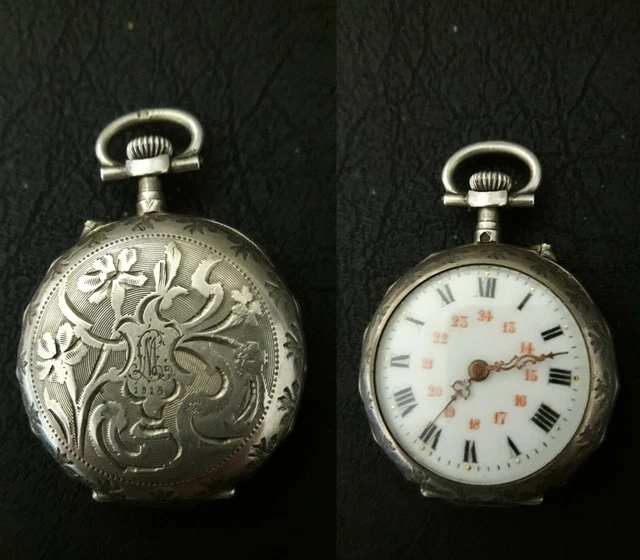 MONTRE DE COL en Argent Massif - Datant du Début XXème Siècle EUR 159,00 - PicClick FR