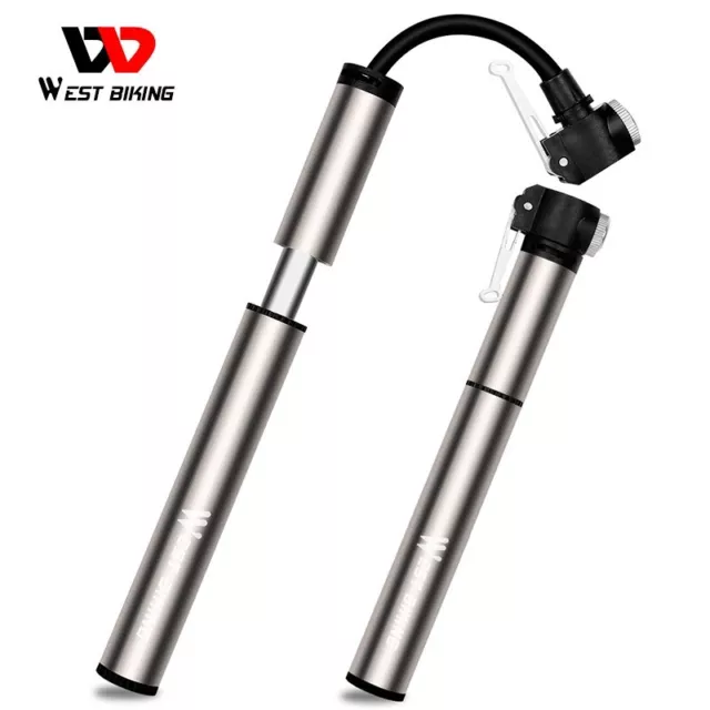 WEST BIKING Bike Pump Bicycle Tyre Tire Inflator Hand Pump Ball Pump 120PSI