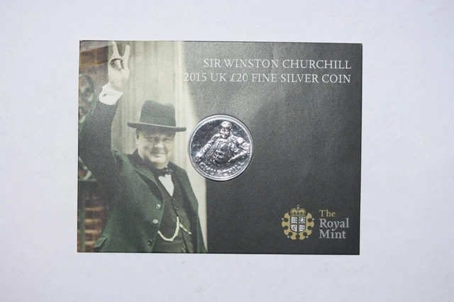 2015 £20 FINE Silver .999 - Sir Winston Churchill - 5oth