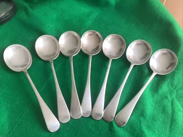 Vintage/ Antique ,EPNS 20 DWTS ,A1 .Castle.T  7 Large Soup Spoons