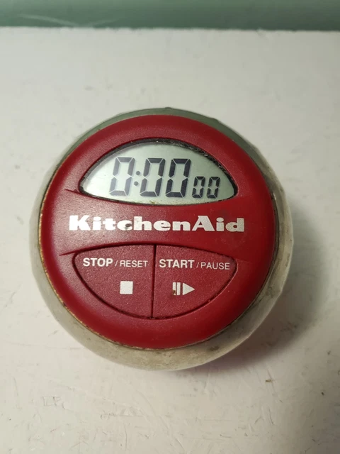 Temporizador digital de cocina KitchenAid rojo giratorio