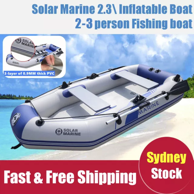 2.3M Inflatable Boat Dinghy with Hard Air-Deck Fishing Boat Wear Resistant