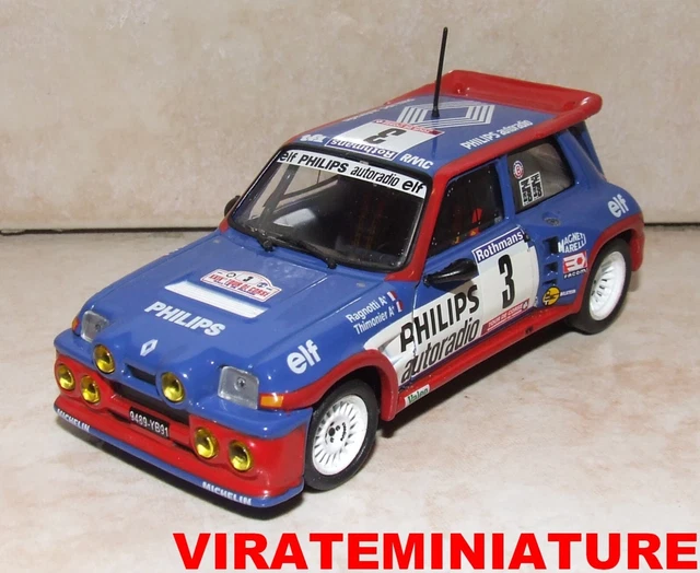 Miniature Renault 5 GT Turbo Tour De Corse 1985 - Deriu - Universal Hobbies 1/43