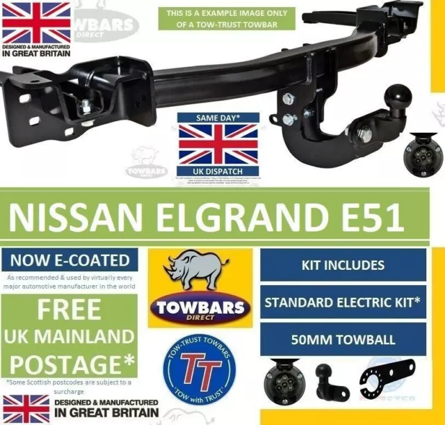 Towbar for Nissan Elgrand E51 2002 to 2010 (import) Tow-Trust NiS2 El Grand