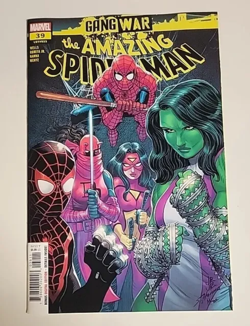 🔑Amazing Spider-Man #39 [Gw] 02/2024 Nm/Nm- Gang War Part One Marvel Comics