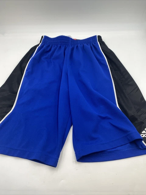 ADIDAS BASKETBALL Size S/L Blue Elastic/Elastic 11.5” Boys Arhletic Shorts