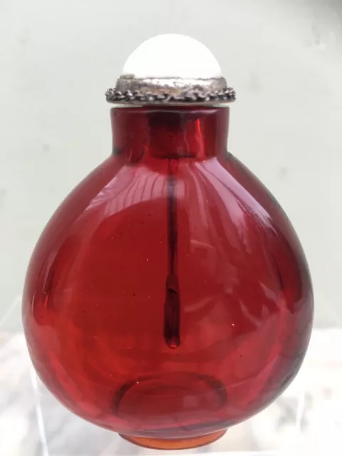 Fine 19th Century Chinese Peking Red Glass Snuff Bottle