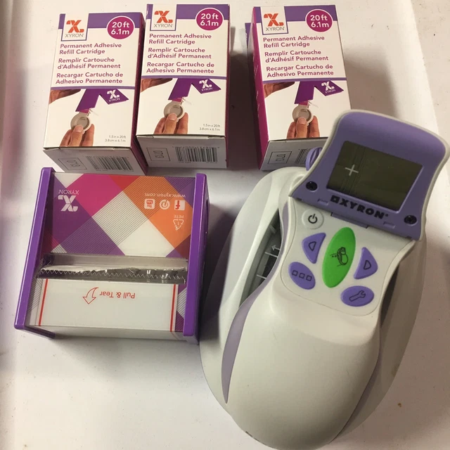 Xyron Design Runner 4375-001 Handheld Printer With Base & 3 Cartridges Lot Xyron Design Runner 4375-001 Handheld Printer With Base & 3 Cartridges Lot