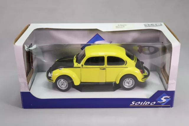 LJ265 SOLIDO S1800502 1/18 1:18 Volkswagen VW Beetle 1303 GSR jaune noir