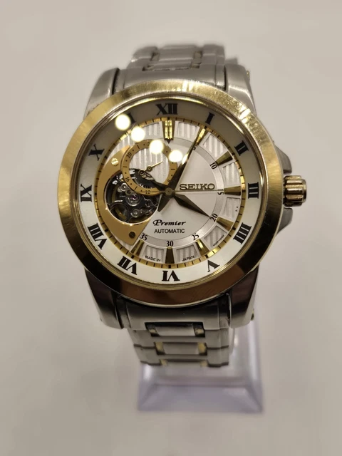 SEIKO PREMIER TWO Tone Silver Gold Tone 31mm Quartz Ladies  display picture 2