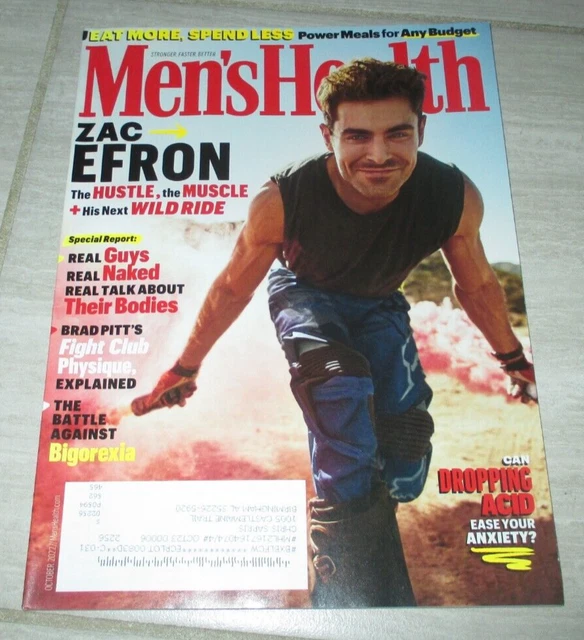 MEN'S HEALTH MAGAZINE ZAC EFRON Hustle Muscle Wild Ride OCTOBER 2022