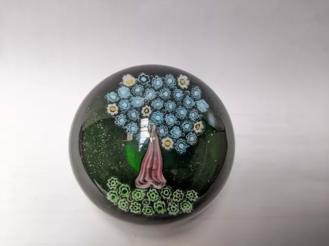 Paperweight, Briefbeschwerer ,Millefiori Muster, Handarbeit,Glas Kugel ,D8cmH5cm