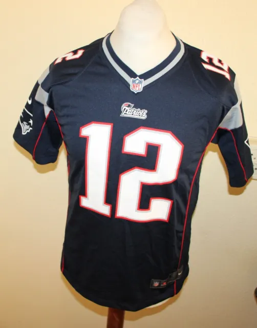 KINDER NIKE ON FIELD Trikot Jersey Gr L NFL NEW ENGLAND PATRIOTS , #12 TOM BRADY